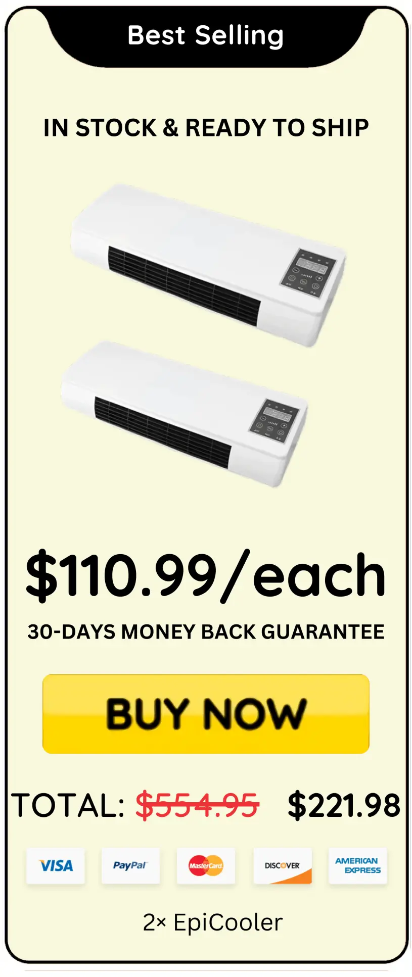 EpiCooler Portable AC best price